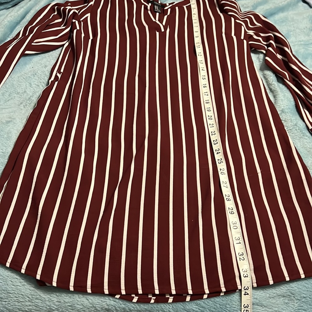 Forever 21 US M long sleeve or quarter sleeve mini dress or tunic shirt dress - Picture 1 of 8